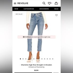 Liya high rise bassix fit crop citizens of humanity